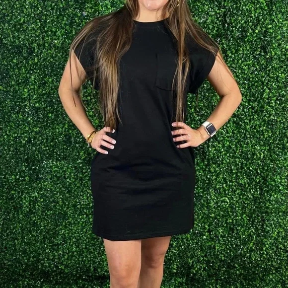 new in | Dresses | New In Black Tshirt Dress | Poshmark